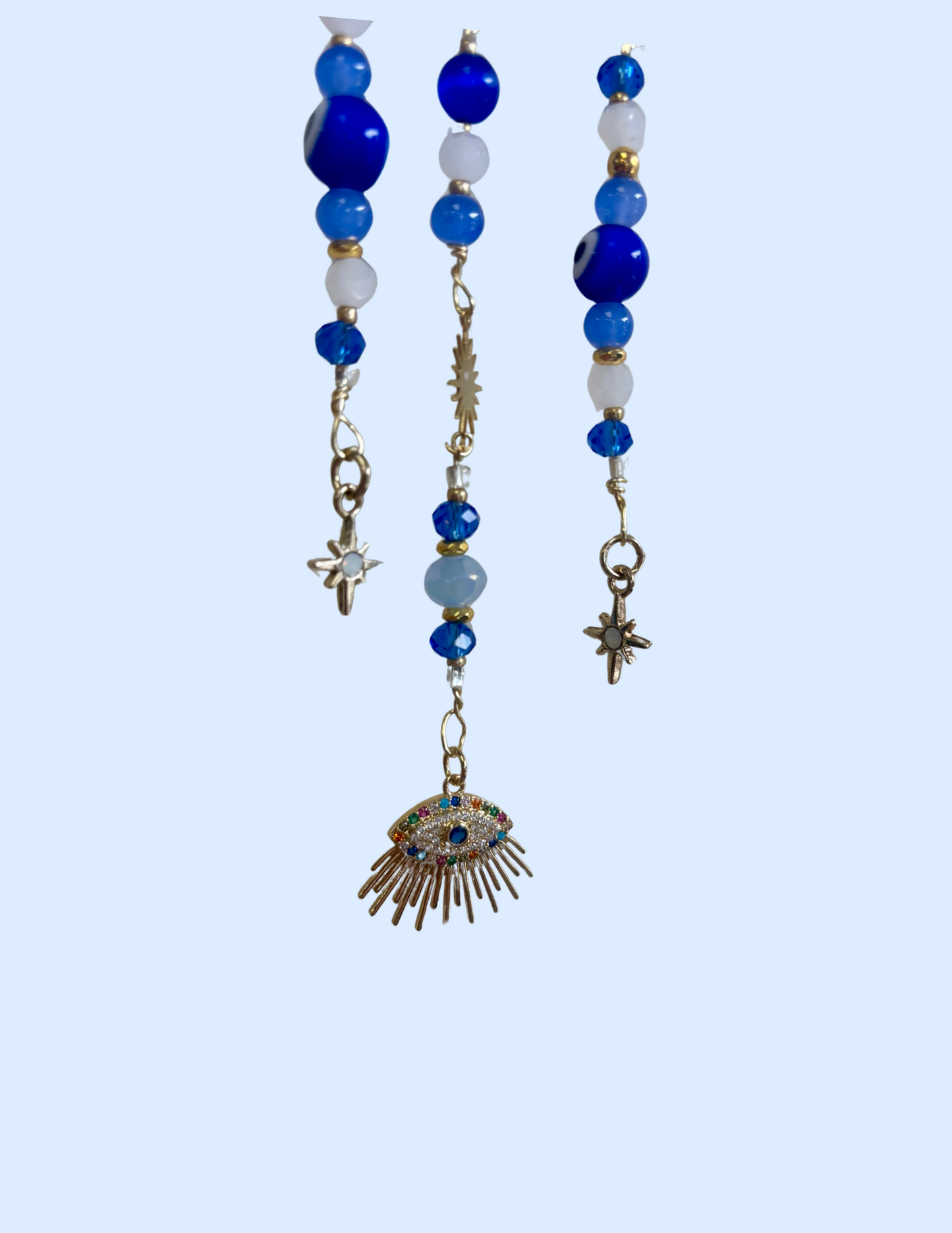 Midnight Guardian Suncatcher | Evil Eye & Opalite Wall Charm