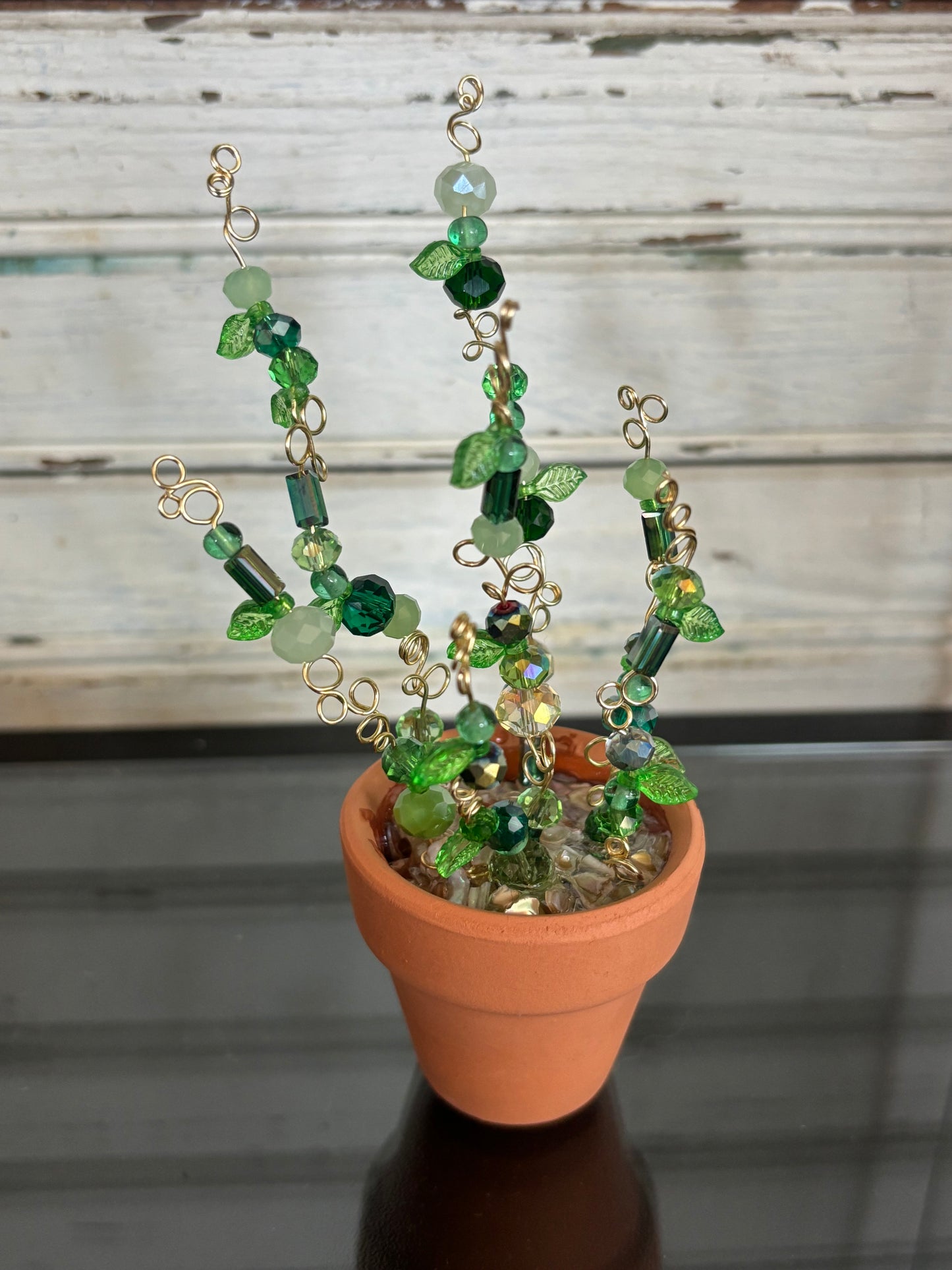 Glass Bead Spiral Plant