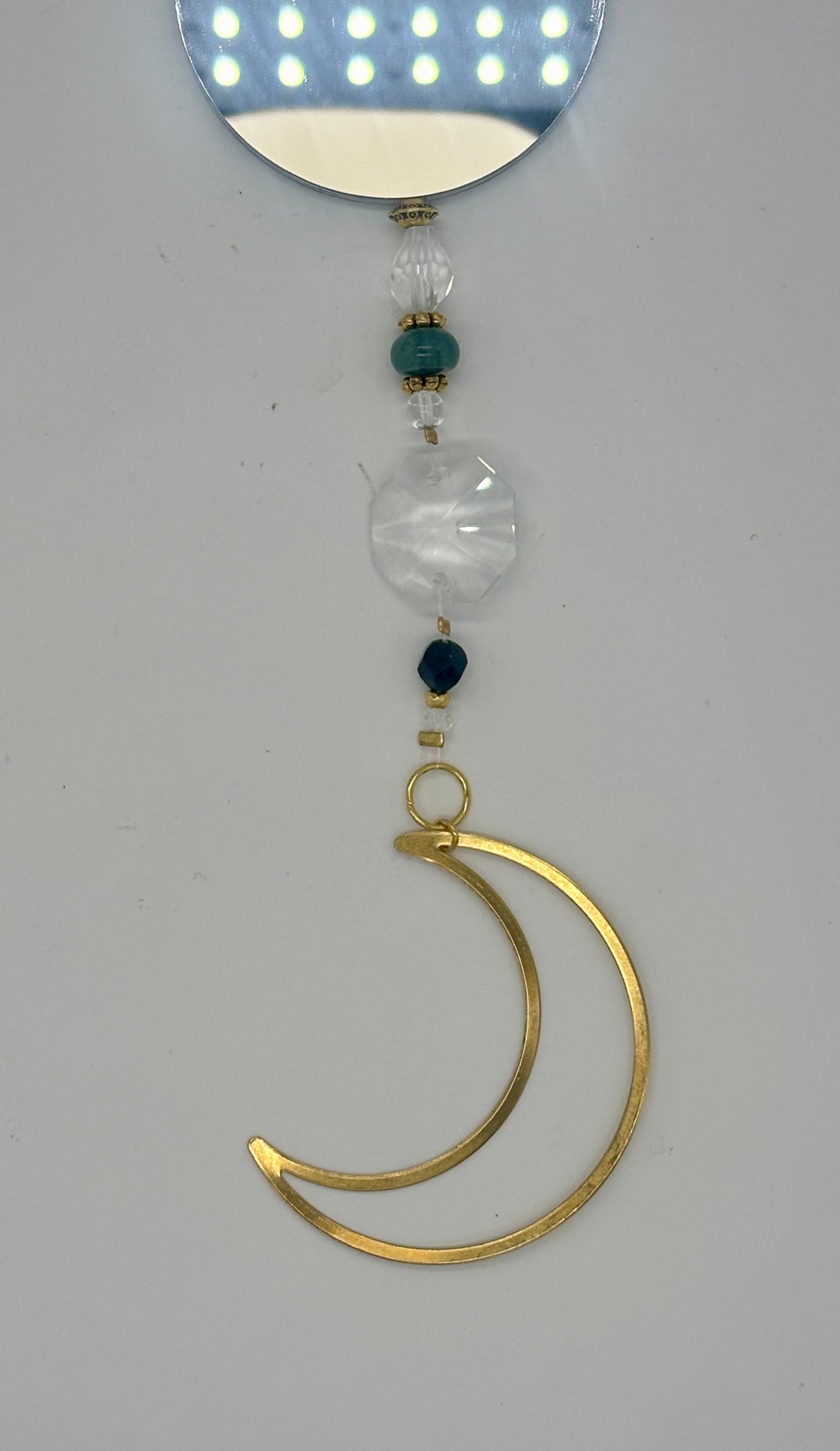 Moss Agate Moon Suncatcher