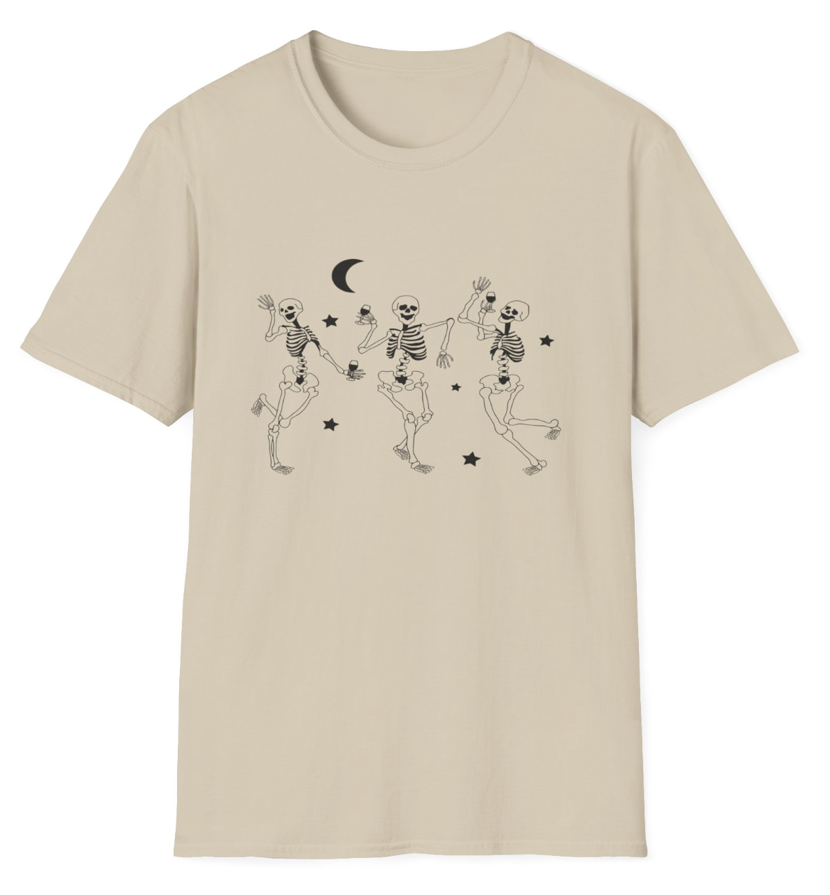 Dancing Skeletons with Wine" T-Shirt – A Toast to the Afterlife! 🍷💀