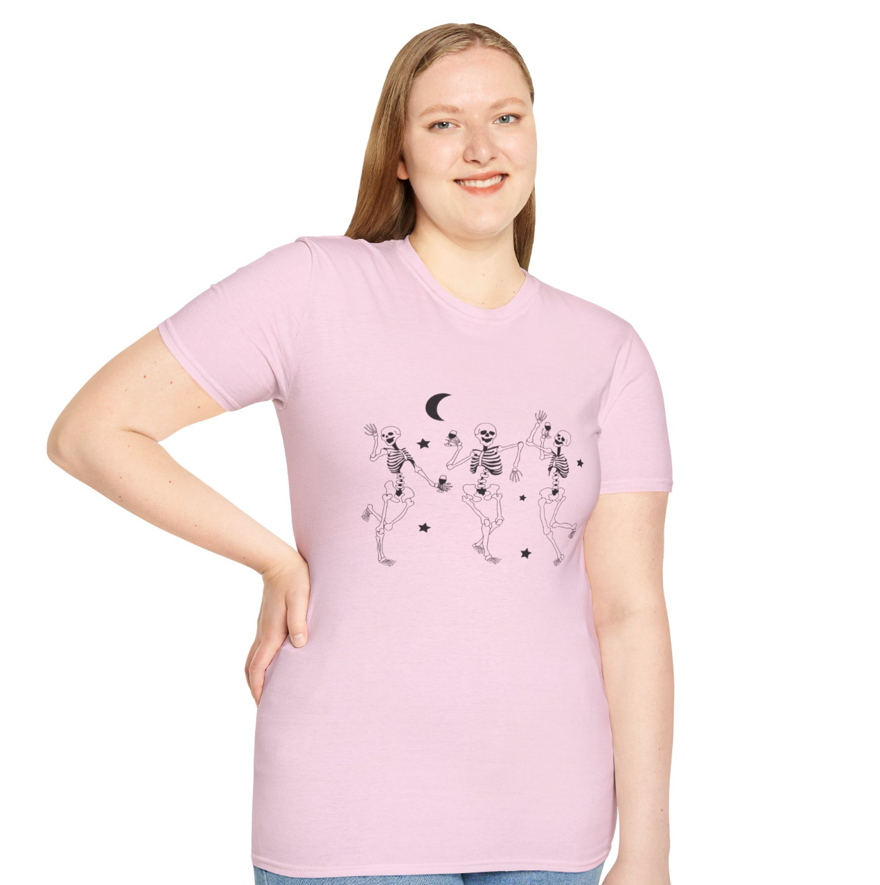 Dancing Skeletons with Wine" T-Shirt – A Toast to the Afterlife! 🍷💀