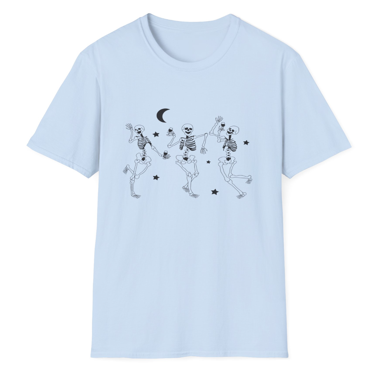 Dancing Skeletons with Wine" T-Shirt – A Toast to the Afterlife! 🍷💀
