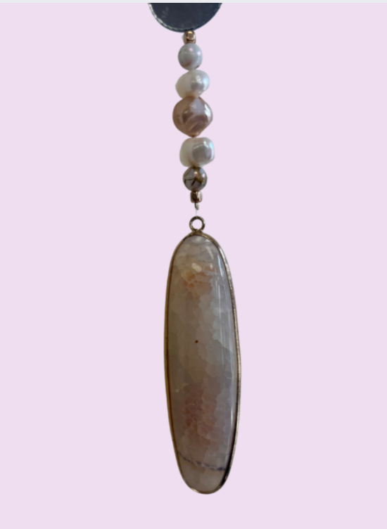Pink Agate Suncatcher