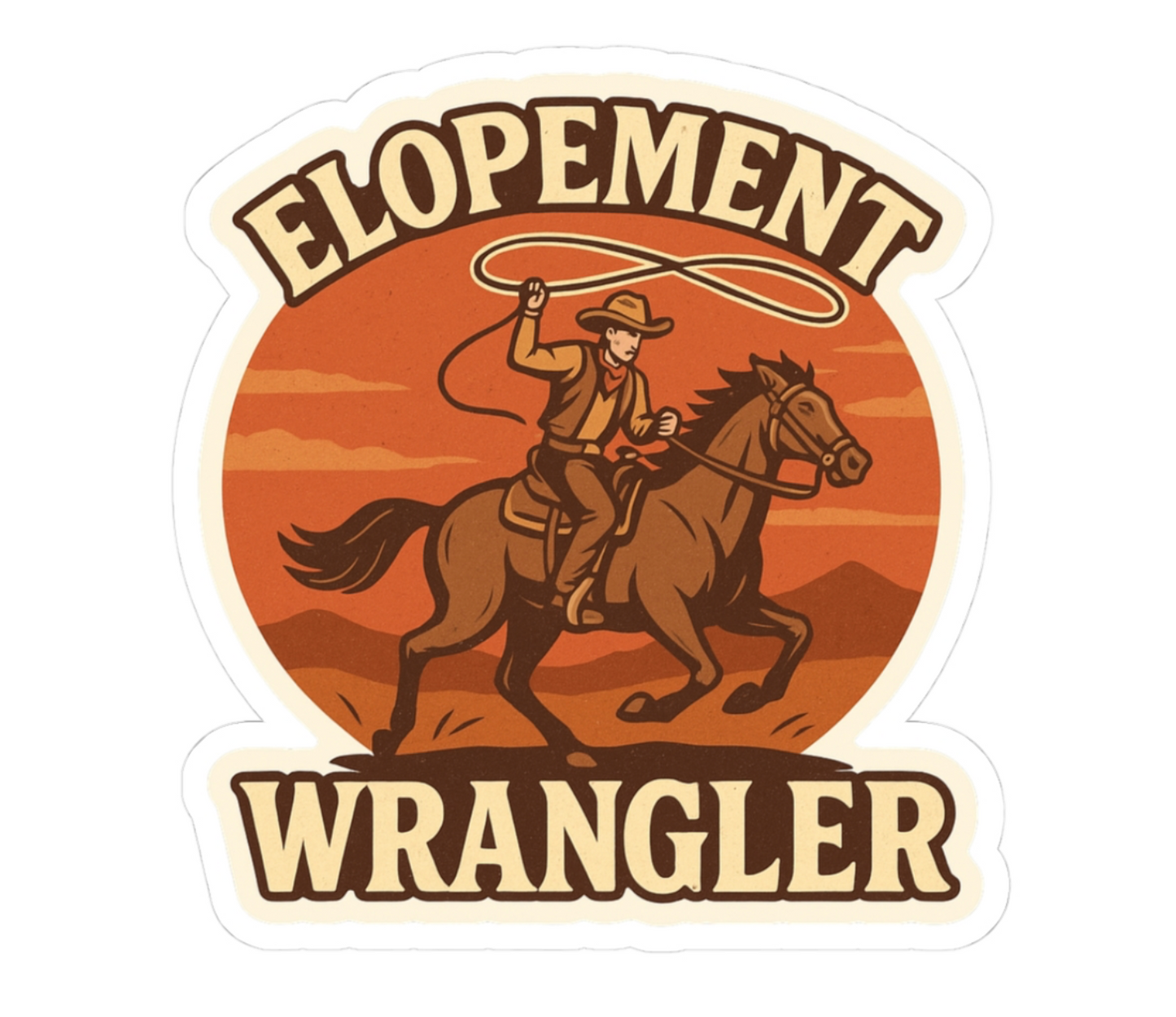 Elopement Wrangler – Vinyl Sticker