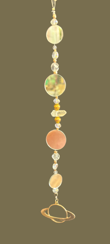 Saturn Alignment Suncatcher | Clear Quartz Light Catcher