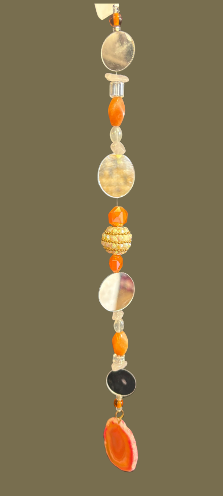 Solar Flare Agate Suncatcher | Handmade Light Reflector