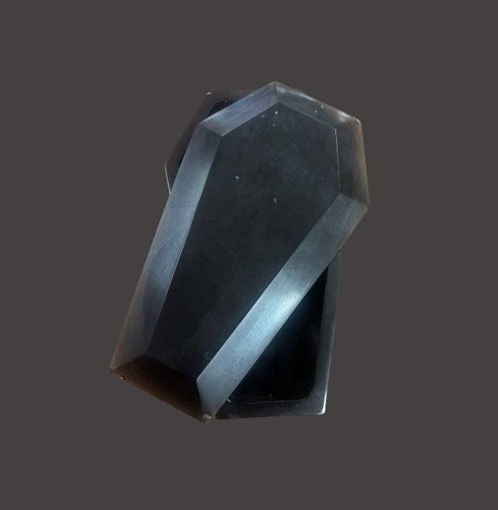 Black Epoxy Coffin Trinket Box