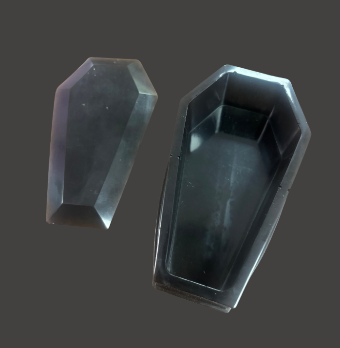 Black Epoxy Coffin Trinket Box