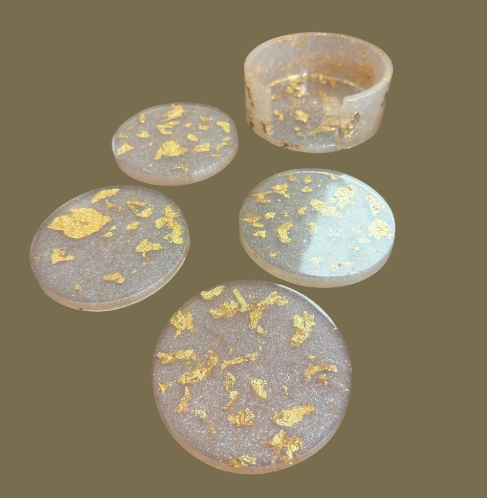 Pink Epoxy Coasters