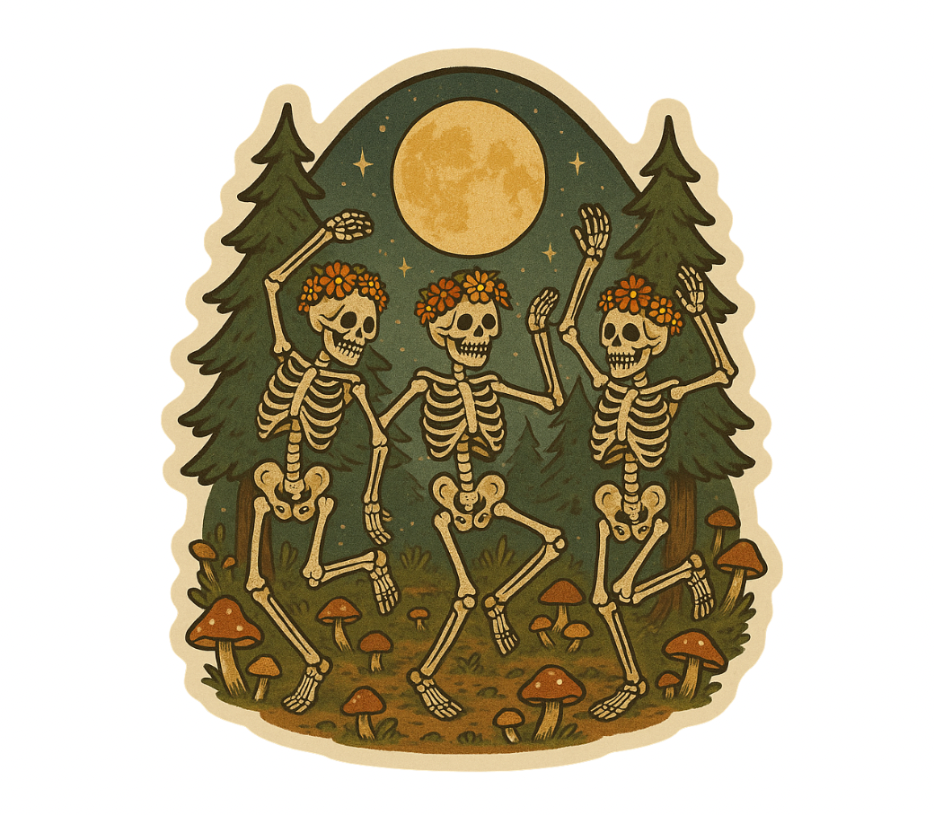 Dancing Skeletons Sticker