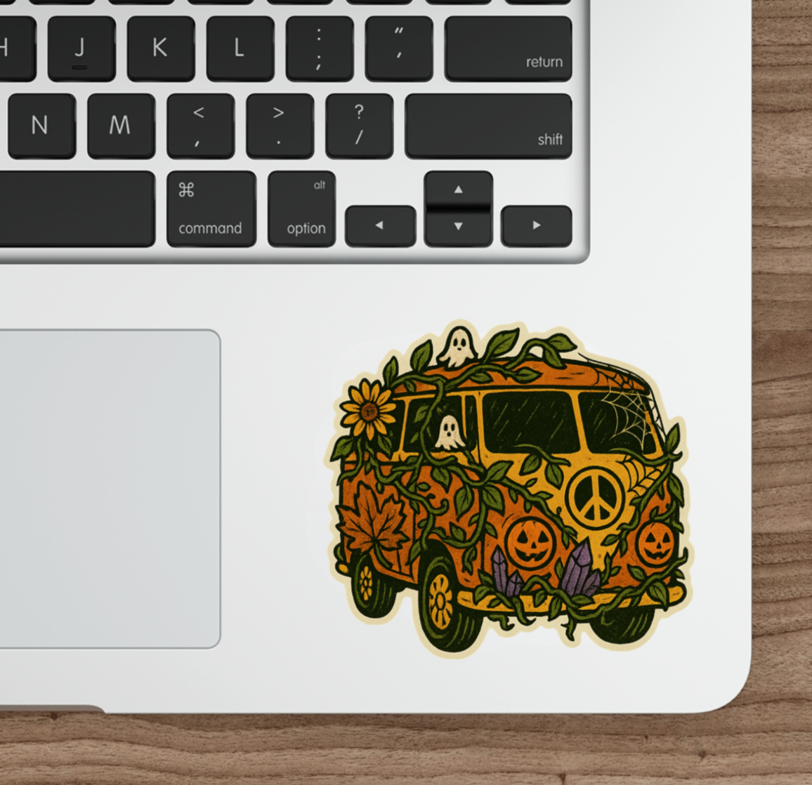 Haunted Hippie Van Sticker