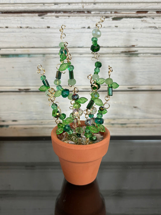 Glass Bead Spiral Plant