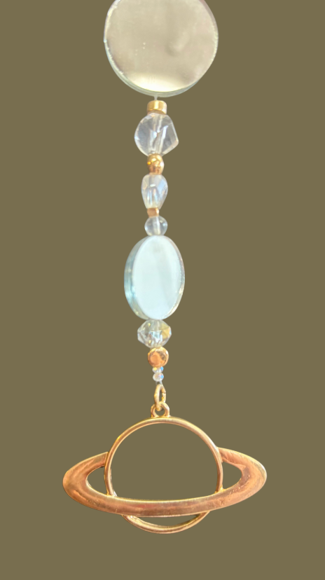 Saturn Alignment Suncatcher | Clear Quartz Light Catcher
