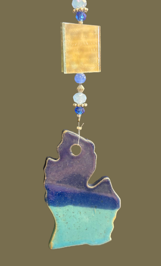 Michigan Ceramic Sun Catcher