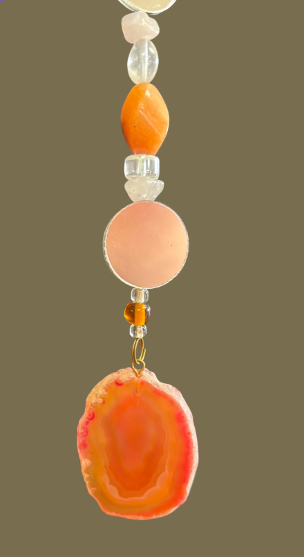 Solar Flare Agate Suncatcher | Handmade Light Reflector