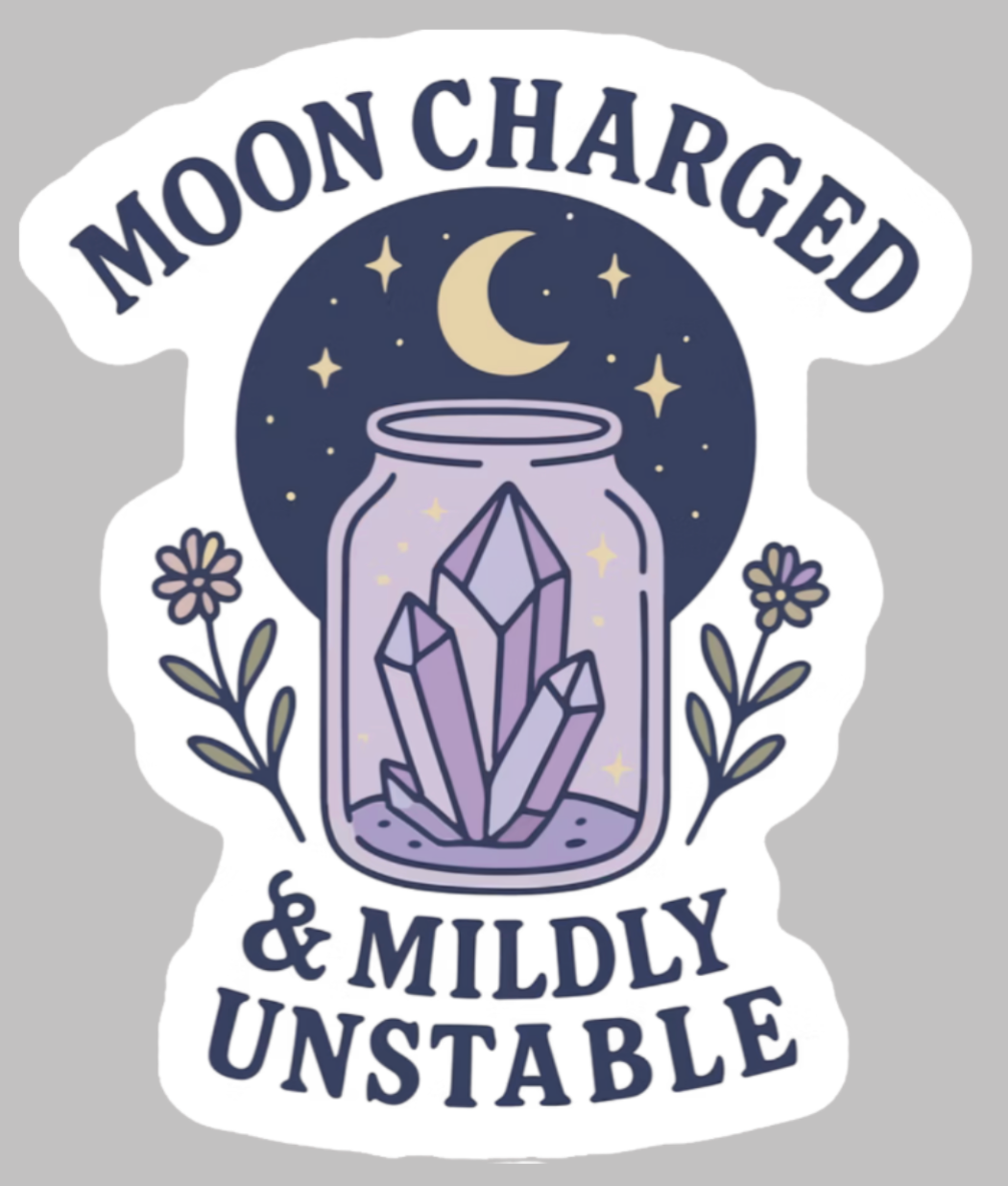 Moon Charged and Mildly Unstable Sticker