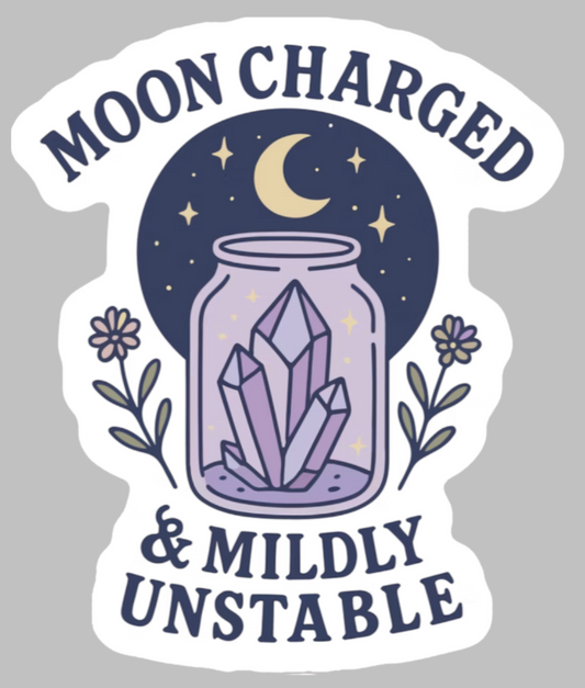 Moon Charged and Mildly Unstable Sticker